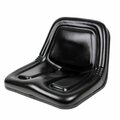 Aftermarket Black Deluxe High-Back Steel Pan Seat Fits Massey Ferguson 184-4 205 SEQ90-0448